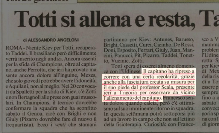 Operazione di Francesco Totti